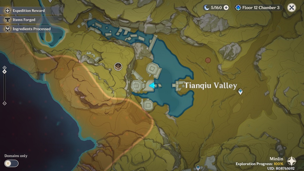 Tianqiu Valley Location Map