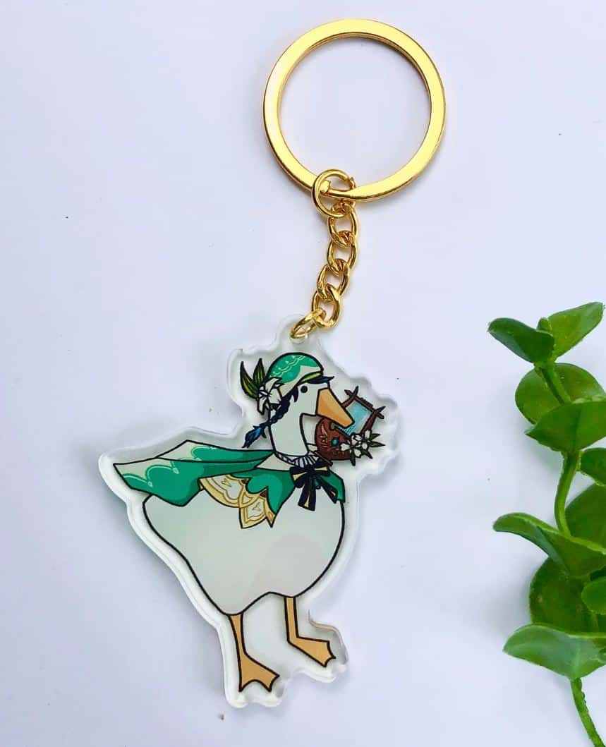 Genshin Impact Venti Goose Keychain