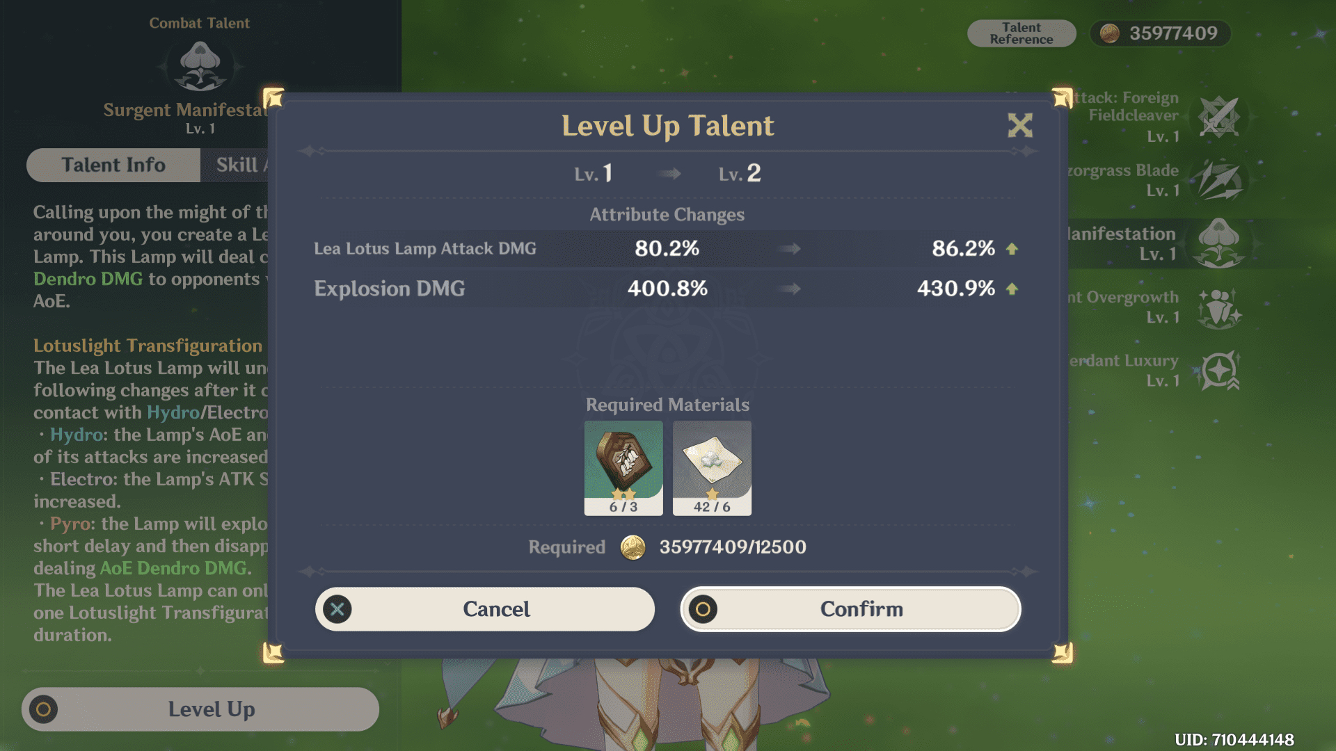 Traveler Talent Level-Up Materials