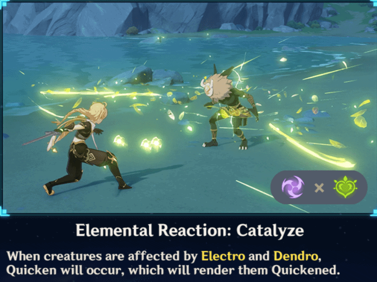 elemental reaction cataclyze