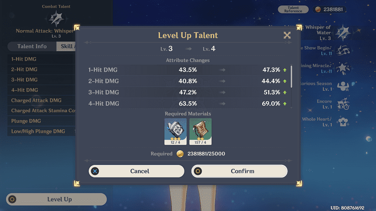 barbara genshin impact talent level-up