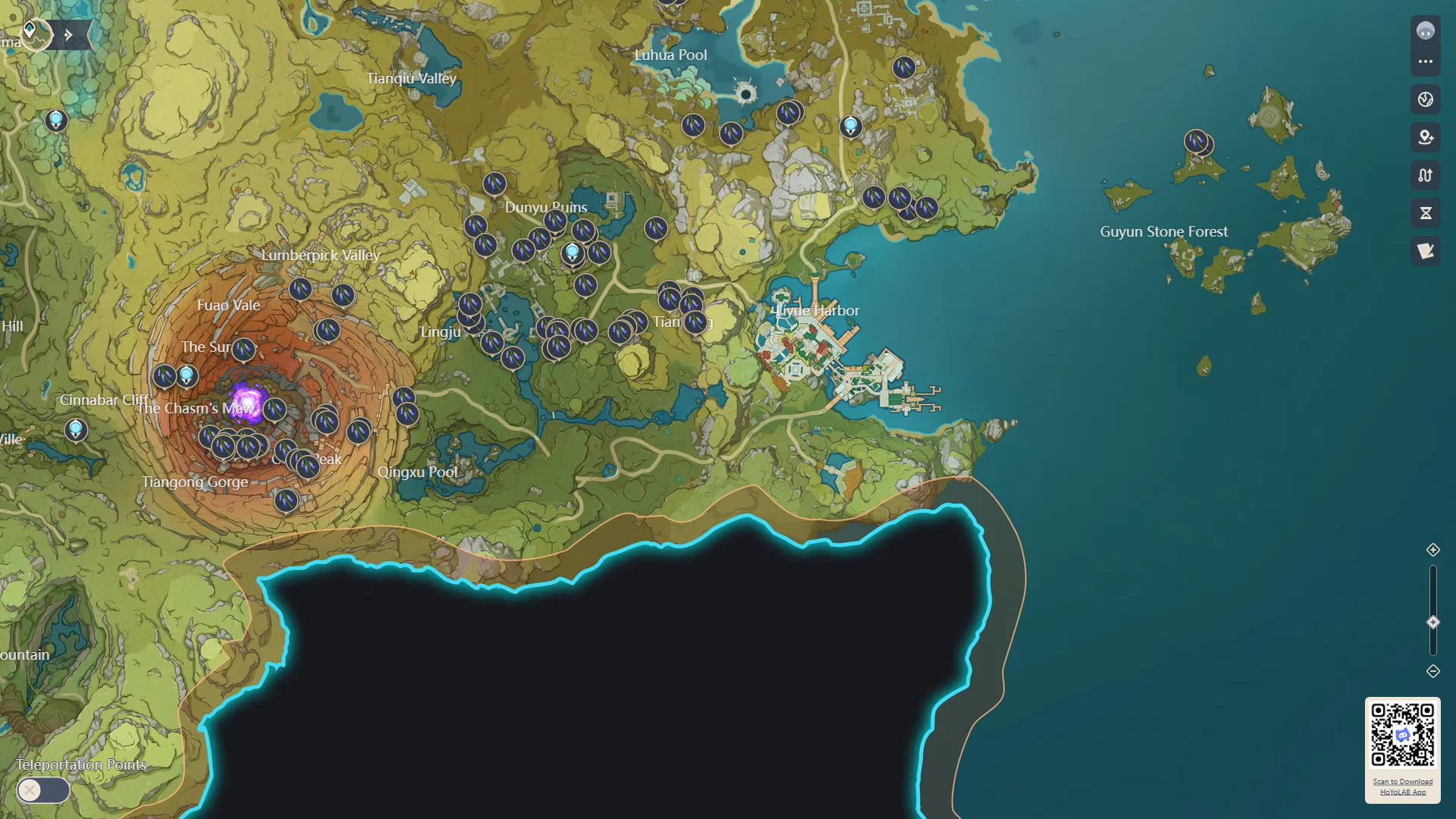 Official Genshin Impact Interactive Map Violetgrass Locations