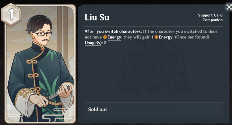 genius invokation tcg character cards - liu su